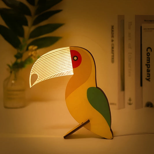 WoodiLight – Tier-Tischlampe aus Holz mit LED für Kinderzimmer