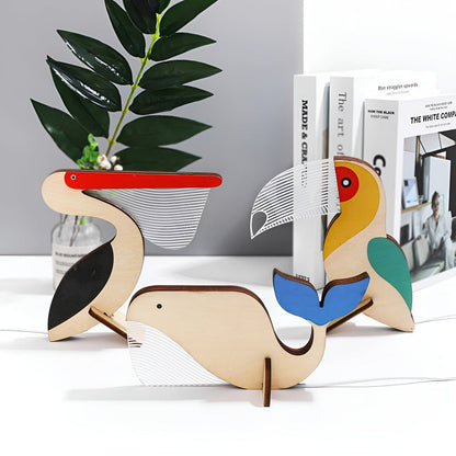 WoodiLight – Tier-Tischlampe aus Holz mit LED für Kinderzimmer